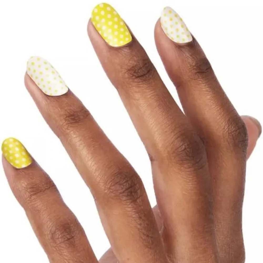*Retired* Color Street: Bikinis and Bellinis | Polka Dot Yellow White Summer - Picture 8 of 11